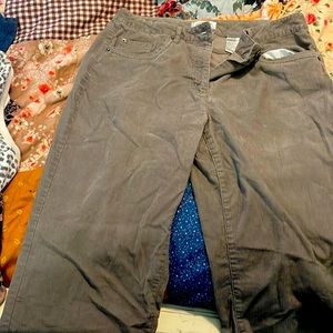 Brown talbots petite corduroy pants size 8